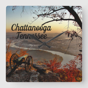 Chattanooga Tennessee from Lookout Mountain Square Wall Clock