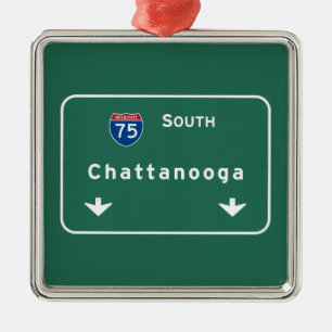 Chattanooga Tennessee Interstate Highway Freeway : Metal Ornament