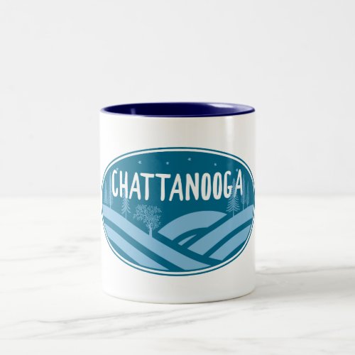 Chattanooga Tennessee Outdoors Two_Tone Coffee Mug
