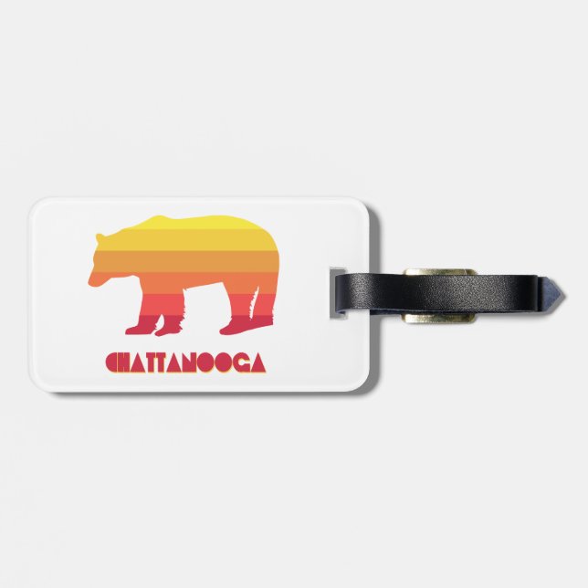 Chattanooga Tennessee Rainbow Bear Luggage Tag (Back Horizontal)