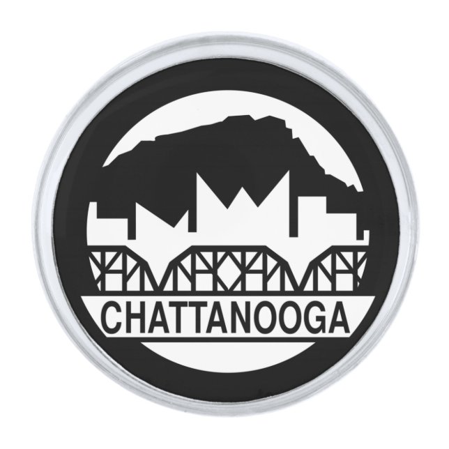 Chattanooga Tennessee Silver Finish Lapel Pin (Front)