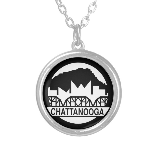 Chattanooga Tennessee Silver Plated Necklace (Front)