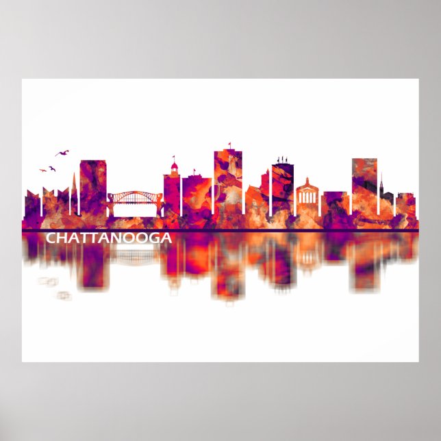 Chattanooga Tennessee Skyline Poster (Front)