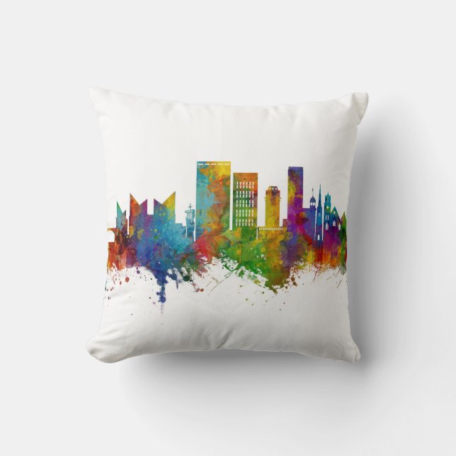 Chattanooga Tennessee Skyline Throw Pillow (Front)