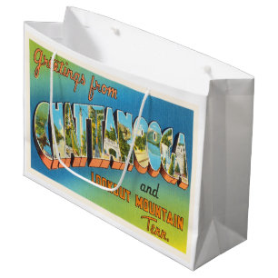 Chattanooga Tennessee TN Vintage Travel Souvenir Large Gift Bag