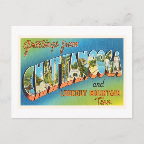 Chattanooga Tennessee TN Vintage Travel Souvenir Postcard