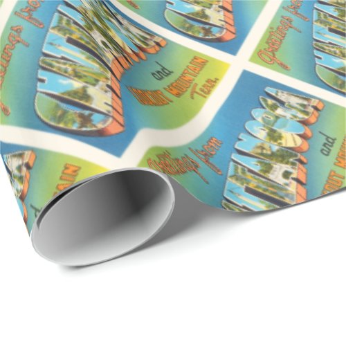 Chattanooga Tennessee TN Vintage Travel Souvenir Wrapping Paper