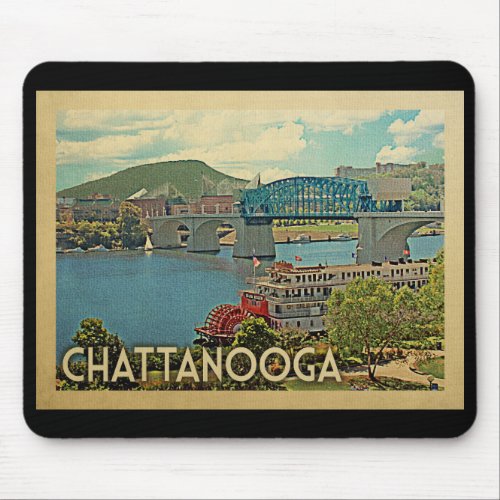Chattanooga Tennessee Vintage Travel Mouse Pad