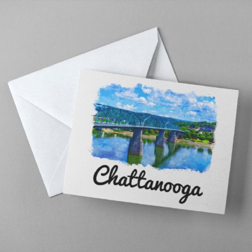 Chattanooga Tennessee Watercolor  Postcard