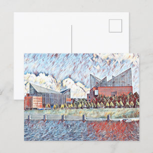 Chattanooga, TN Aquarium Painting Postcard
