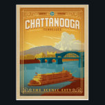 Chattanooga, TN Postcard<br><div class="desc">Anderson Design Group is an award-winning illustration and design firm in Nashville, Tennessee. Founder Joel Anderson directs a team of talented artists to create original poster art that looks like classic vintage advertising prints from the 1920s to the 1960s.</div>