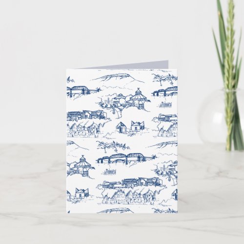 Chattanooga Toile Blue Card