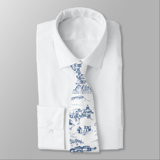 Chattanooga Toile Blue Neck Tie