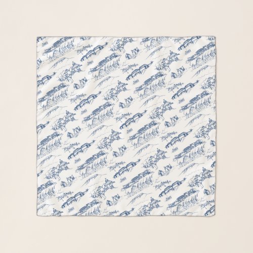 Chattanooga Toile Blue Scarf