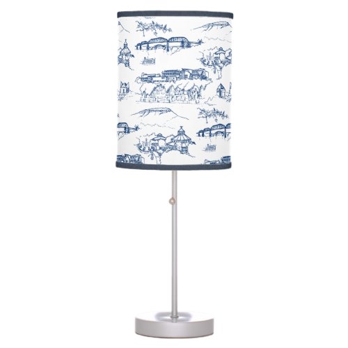 Chattanooga Toile Blue Table Lamp