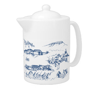 Chattanooga Toile - Blue Teapot