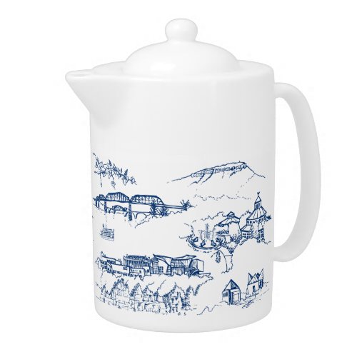Chattanooga Toile _ Blue Teapot