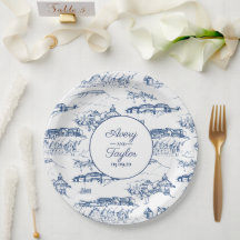 Chattanooga Toile Navy and White Bridal Shower