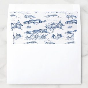 Chattanooga Toile Navy and White Envelope Liner