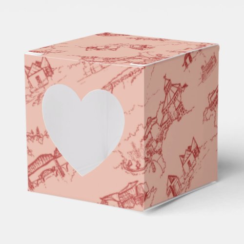 Chattanooga Toile Pink and Red Favor Boxes