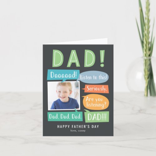 Chatterbox Custom Photo Fathers Day Card