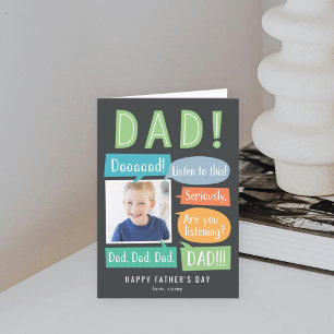 Chatterbox Custom Photo Father's Day Card