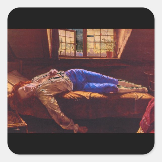 Chatterton' (1856),_Groups and Figures Square Sticker (Front)