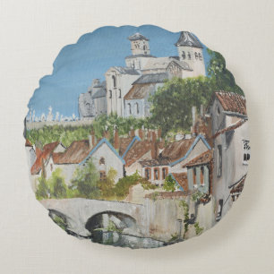 Chattillons sur Seine France. 2007 Round Pillow