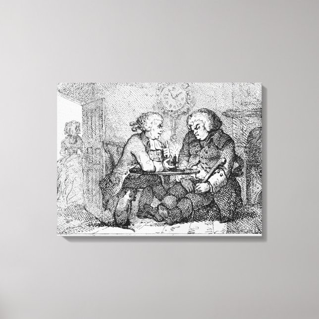 Chatting, illustration canvas print (Front)