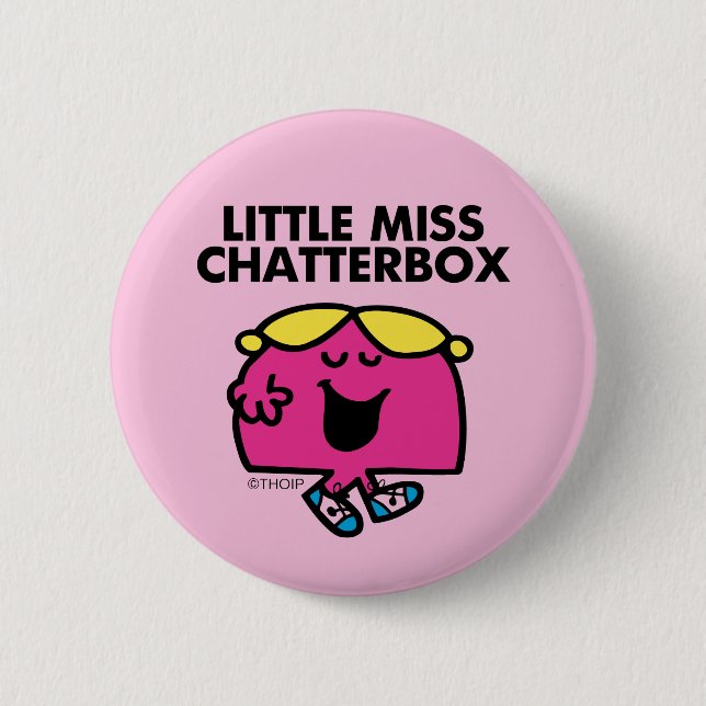 Chatting With Little Miss Chatterbox Button (Front)
