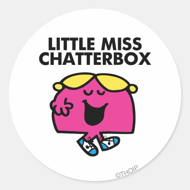 Chatting With Little Miss Chatterbox Classic Round Sticker (Front)