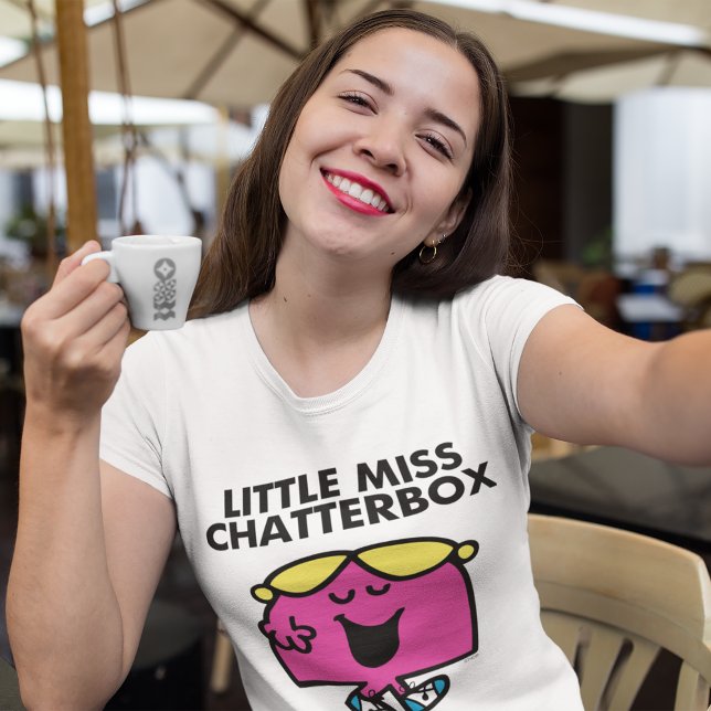 Chatting With Little Miss Chatterbox Tri-Blend Shirt (Person wearing shirt)
