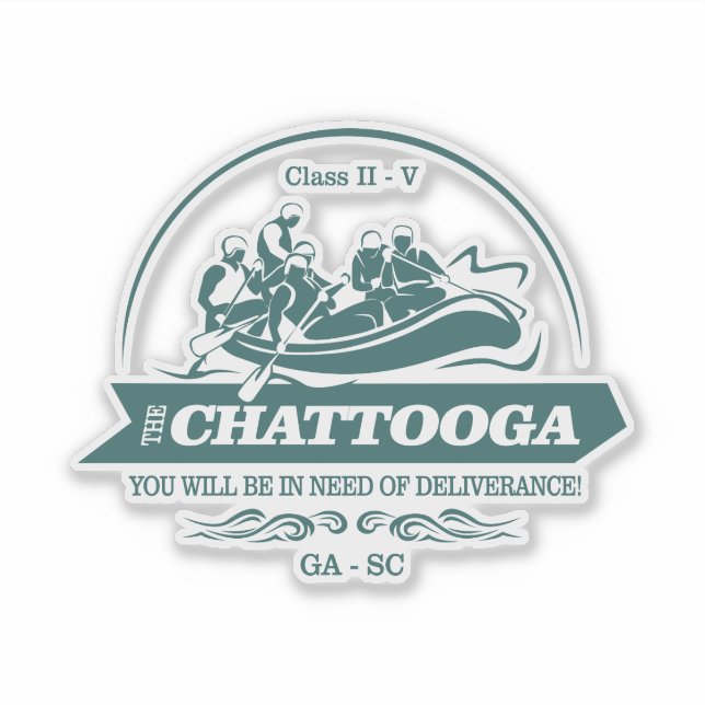 Chattooga River (rafting2) Sticker (Front)