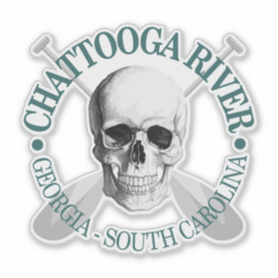 Chattooga River (skull) Sticker