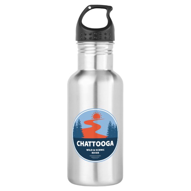 Chattooga Wild And Scenic River Stainless Steel Water Bottle (Front)