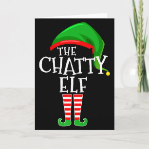 Chatty Elf Family Matching Group Christmas Premium Card