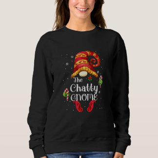 Chatty Gnome Matching Family  Christmas Gnome Pjs Sweatshirt