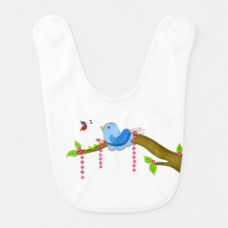 Chatty Little Blue Bird Bib