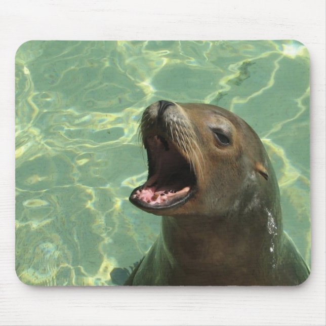 Chatty Sea Lion Mouse Pad (Front)