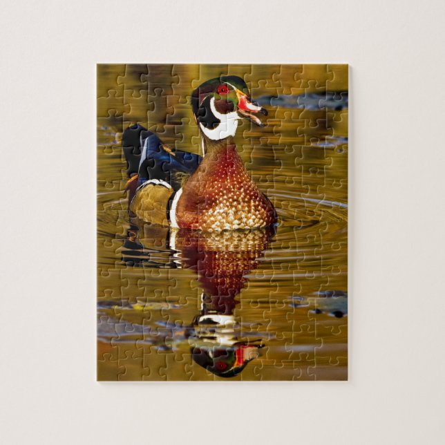 Chatty Wood Duck Jigsaw Puzzle (Vertical)