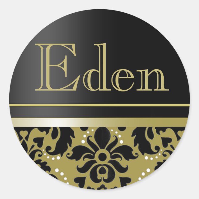Chaucer Sticker "Eden" (black/gold) (Front)
