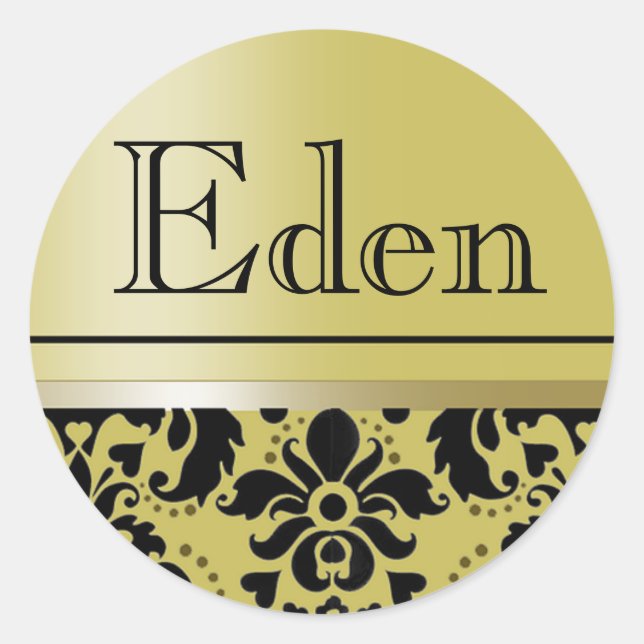 Chaucer Sticker "Eden" (golden/black) (Front)