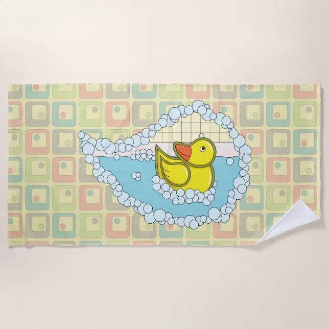 Chaucer the Rubber Duck Beach Towel Zazzle