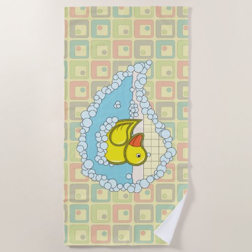 Chaucer the Rubber Duck Beach Towel Zazzle