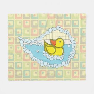 Chaucer the Rubber Duck Fleece Blanket