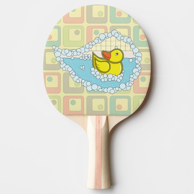Chaucer the Rubber Duck Ping Pong Paddle (Front)