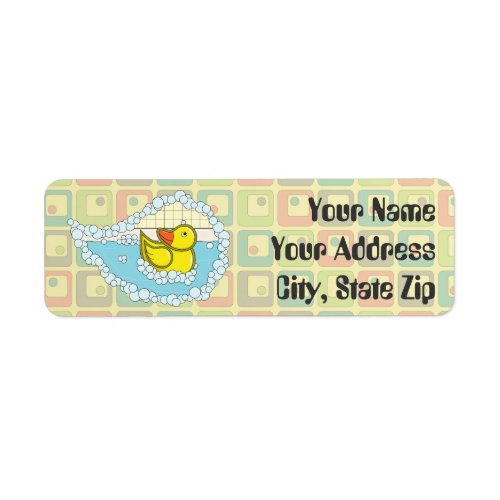 Chaucer the Rubber Duck Return Address Label