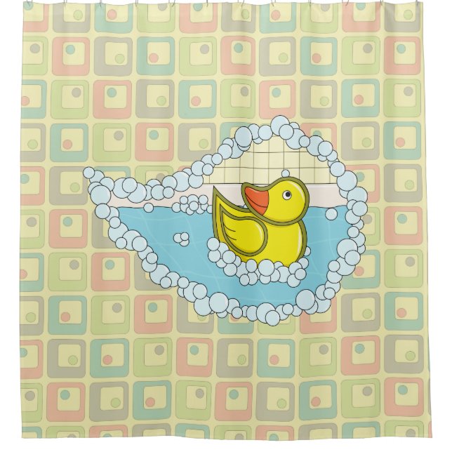 Chaucer the Rubber Duck Shower Curtain (Front)