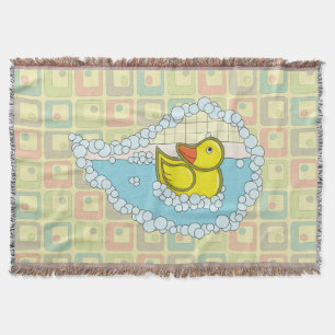 Chaucer the Rubber Duck Throw Blanket
