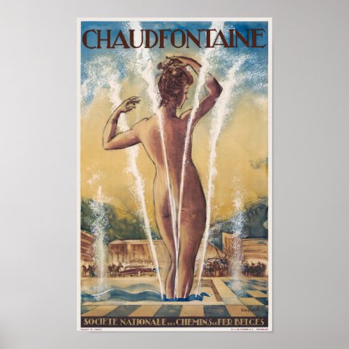 Chaudfontaine Belgium Vintage Poster 1920s